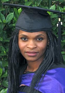 Peal Durand earned her cap and gown. Peal Durand earned her cap and gown.